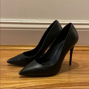 Aldo black leather heels